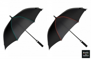Parapluie golf publicitaire à personnaliser "Black & Match"
