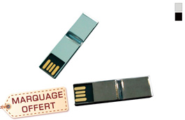 Clé USB publicitaire personnalisée pince documents en métal 