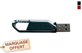 Clé USB publicitaire personnalisée originale en métal avec mousqueton 