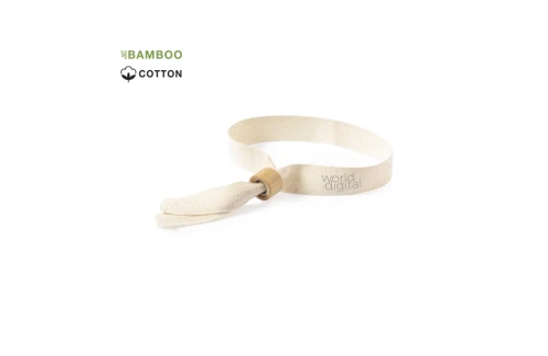 Bracelet événementiel Bosgo en coton recyclé publicitaire personnalisé 