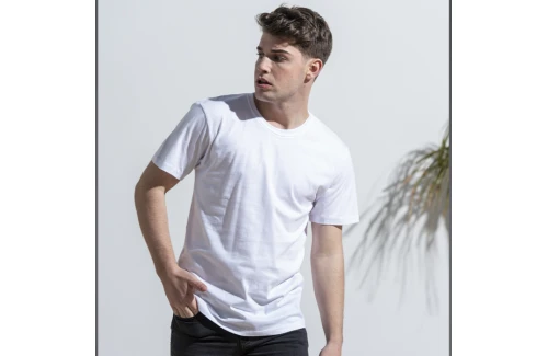 Tee shirt publicitaire keya MC 150 blanc pour homme