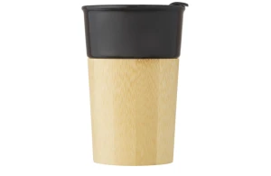 Mug isotherme personnalisé porcelaine et bambou 320 ml