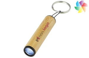 Porte-clés en bambou avec lumière Cane