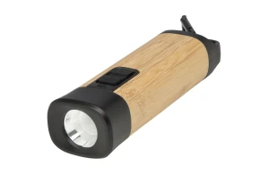 Lampe torche en plastique et  bambou recyclé certifié RCS