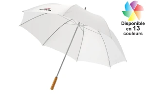 Parapluie golf publicitaire personnalisé avec poignée en bois Karl 