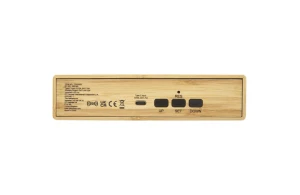 Chargeur à induction en bambou avec horloge Minata