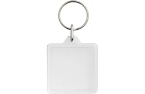 Porte-clés plastique transparent carré Vial