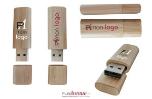 Clé USB personnalisée premium en bois recyclé