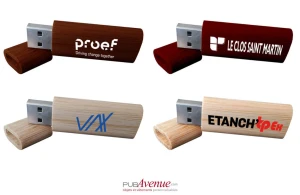 Clé USB personnalisée premium en bois recyclé
