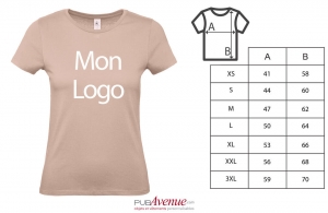Tee shirt personnalisé b&c exact 150 pour femme