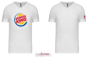 T-shirt col V blanc kariban prestige pour homme