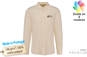 Chemise personnalisé homme manches longues made in Europe 