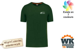 T-shirt de travail respirant bio écoresponsable personnalisable 