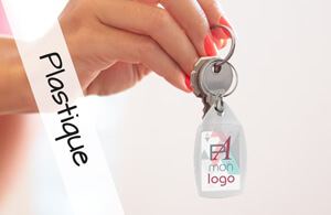 Portes clés publicitaires personnalisés en plastique 