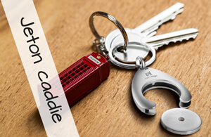 Porte-clé personnalisé jeton de caddie 