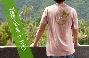 T-shirt publicitaire personnalisé écologique en coton bio 