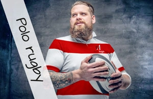 Polo publicitaire personnalisé rugby 