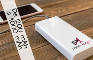 Batterie externe personnalisable powerbank de 1200 mAh à 4000 mAh 