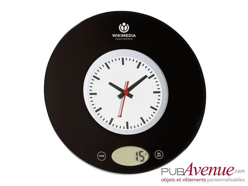 Balance cuisine horloge personnalisée Balance cuisine horloge personnalisée