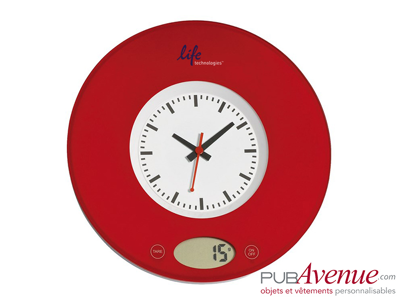 Balance cuisine personnalisée horloge Balance cuisine personnalisée horloge