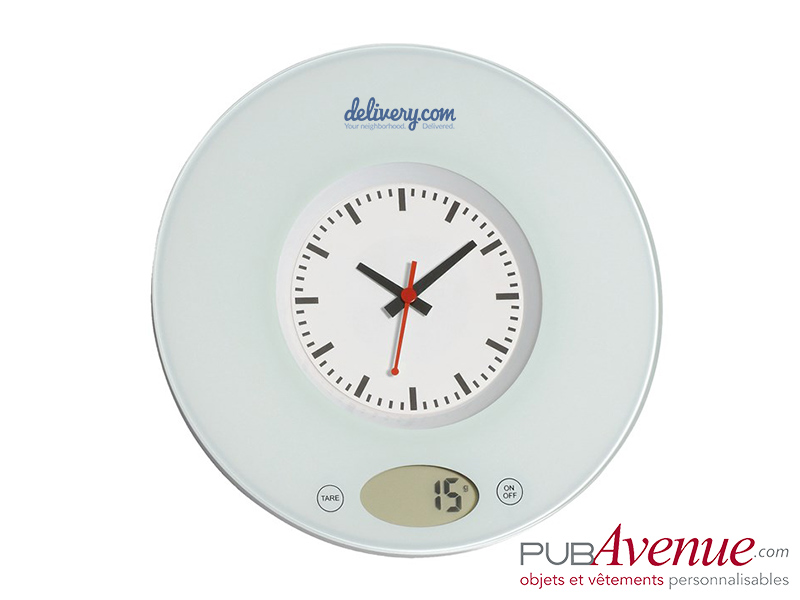 Balance cuisine horloge personnalisable Balance cuisine horloge personnalisable