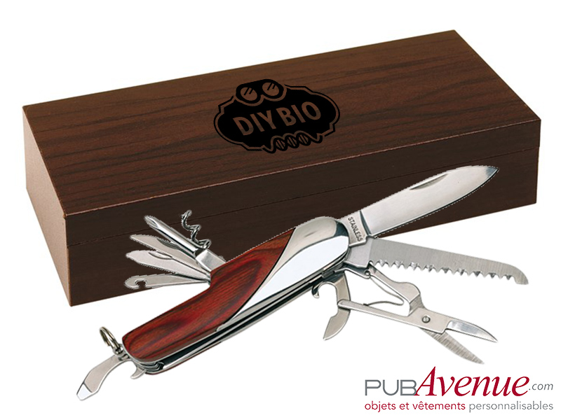 Couteau coffret bois personnalisé Couteau coffret bois personnalisé