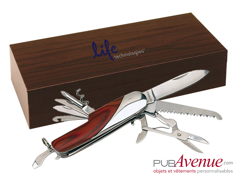Couteau personnalisable coffret bois Couteau personnalisable coffret bois