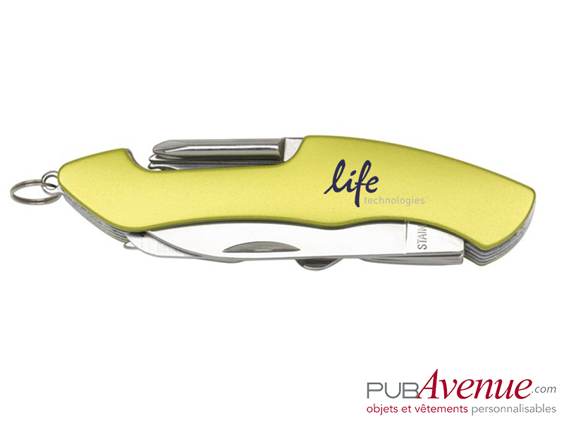 Couteau multifonction 11 accessoires personnalisable Couteau multifonction 11 accessoires personnalisable