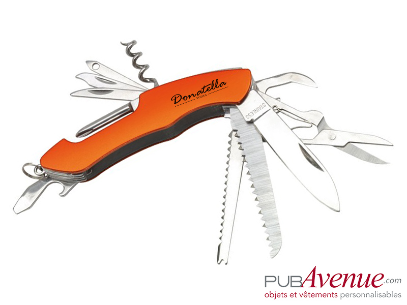 Couteau multifonction publicitaire 11 accessoires Couteau multifonction publicitaire 11 accessoires