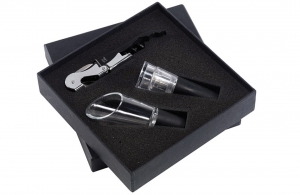 Coffret à vin personnalisé 3 pièces logo texte publicitaire 