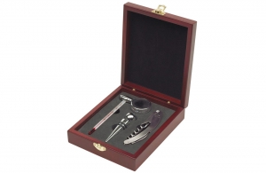 Coffret à vin personnalisé sommelier logo texte publicitaire 