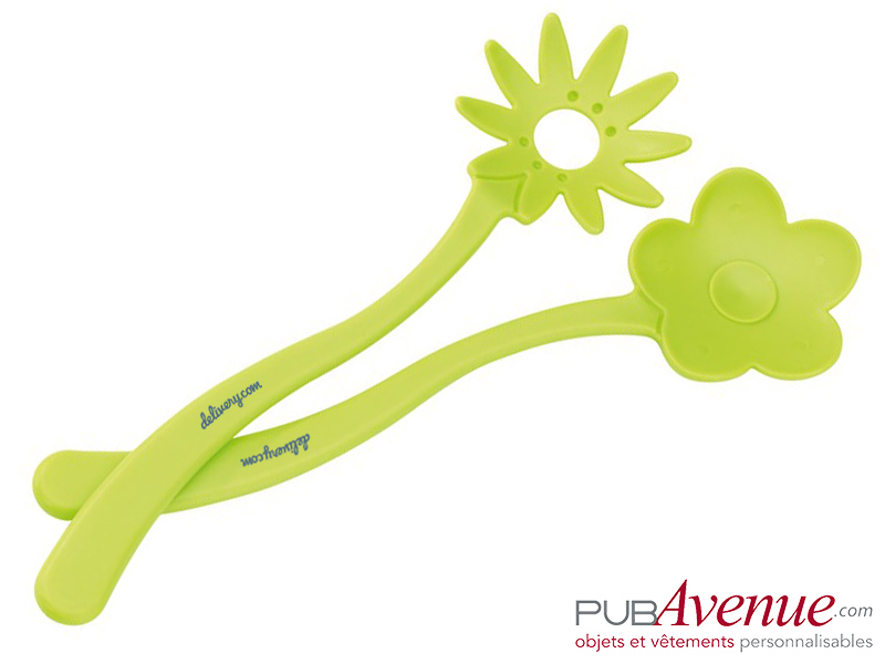Couverts salade personnalisables fleuris Couverts salade personnalisables fleuris