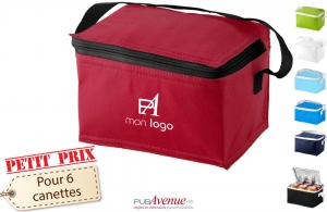 Sac isotherme pliable compact pour 6 canettes publicitaire personnalisable 