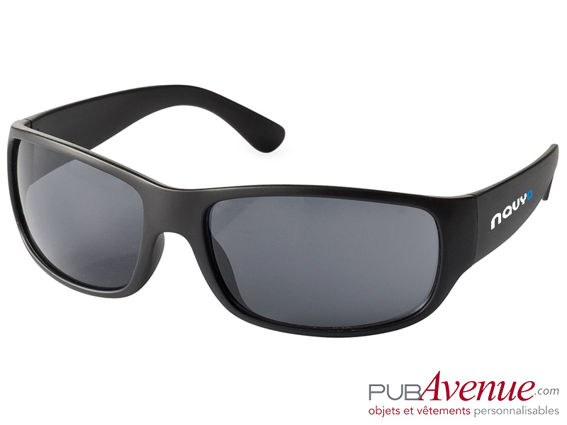 Lunettes de soleil personnalisées noires Lunettes de soleil personnalisées noires