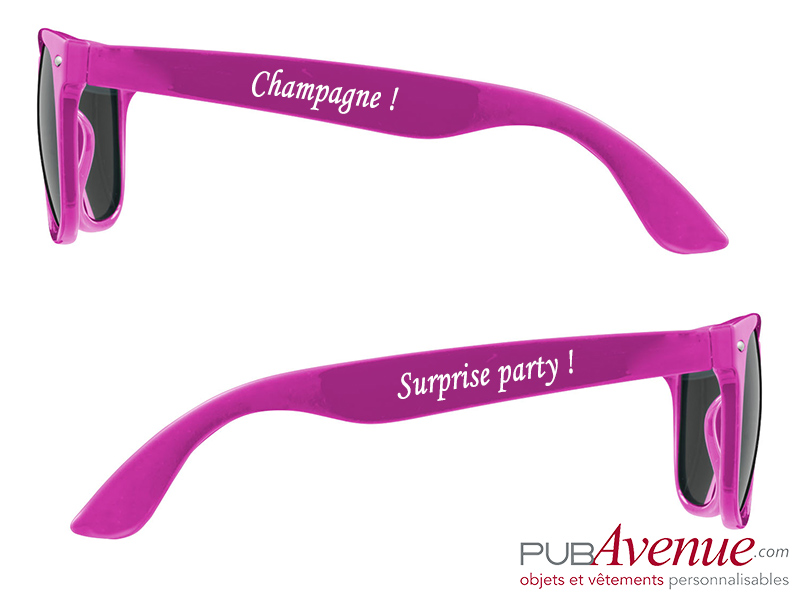 Lunettes de soleil personnalisés anniversaire Lunettes de soleil personnalisés mariage