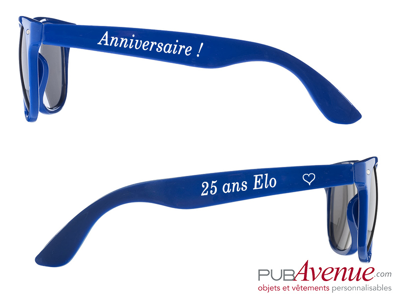 Lunettes de soleil personnalisés anniversaire Lunettes de soleil personnalisés mariage