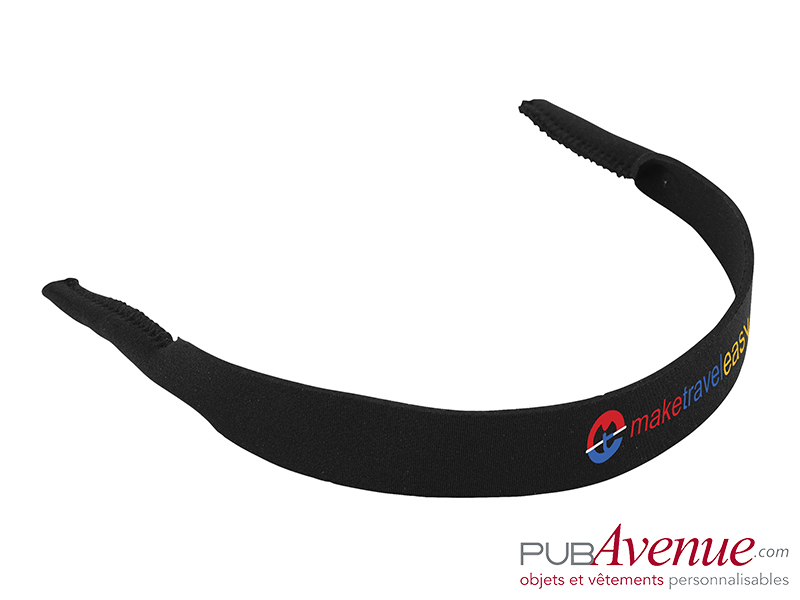 Sangle publicitaire pour lunettes de soleil Sangle publicitaire pour lunettes de soleil