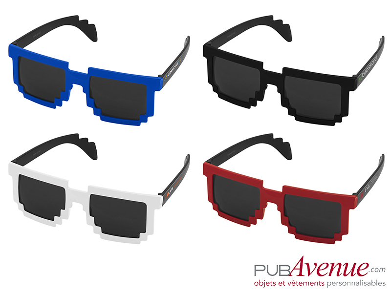 Lunettes de soleil pixel personnalisables Lunettes de soleil pixel personnalisables