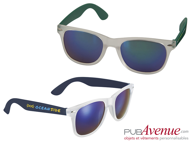 Lunettes de soleil couleur givré personnalisées Lunettes de soleil couleur givré personnalisées