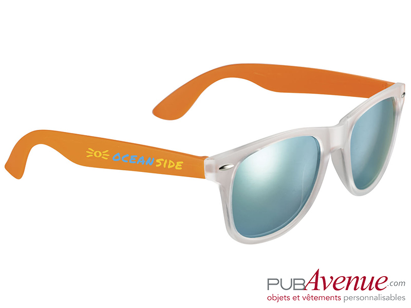 Lunettes de soleil personnalisées couleur givré Lunettes de soleil personnalisées couleur givré