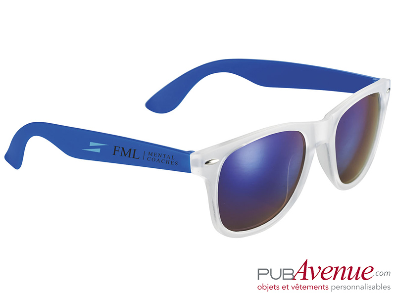 Lunettes de soleil publicitaires couleur givré Lunettes de soleil publicitaires couleur givré