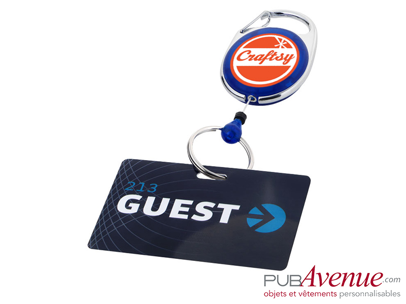 Clip porte badge personnalisable enrouleur Clip porte badge personnalisable enrouleur