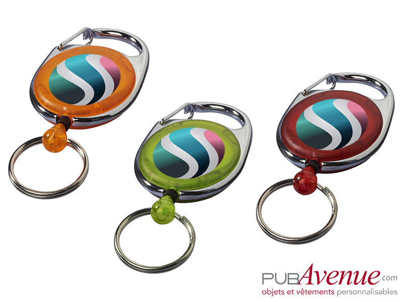 Clip porte badge enrouleur personnalisable Clip porte badge enrouleur personnalisable