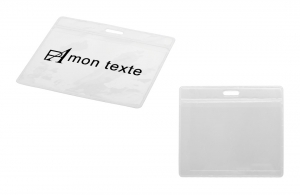 Porte badge personnalisable transparent