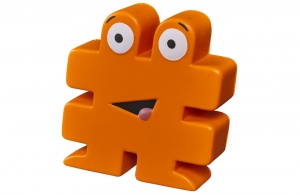 Balle anti-stress publicitaire forme hashtag
