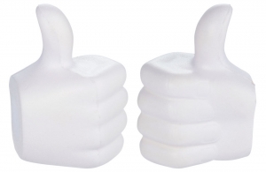 Pouce anti-stress publicitaire en mousse