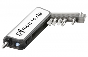 Tournevis 7 fonctions personnalisé lampe LED cadeau publicitaire goodies pro 