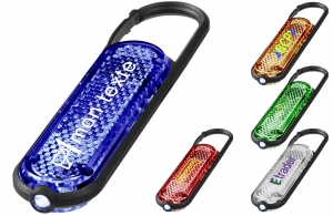 Mousqueton lampe LED personnalisé sécurité routière logo publicitaire 
