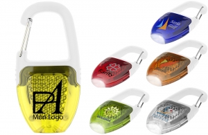 Porte clé lampe mousqueton personnalisé sécurité routière logo publicitaire 