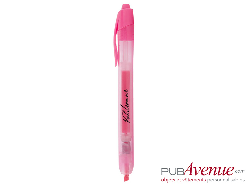 Surligneur rétractable fluo personnalisable Surligneur rétractable fluo personnalisable